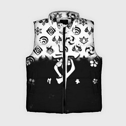 Женский жилет Doom черно белые аниме