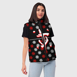 Женский жилет Doom winter pattern steel, цвет: 3D-черный — фото 2