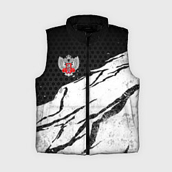 Женский жилет Федерация бокса России - белый затертый, цвет: 3D-черный