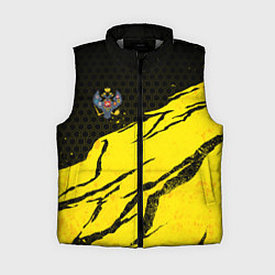 Женский жилет Российская империя - Желтые потертости, цвет: 3D-светло-серый