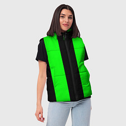 Женский жилет Color black green, цвет: 3D-черный — фото 2
