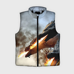 Женский жилет Огненный Змей Горыныч, цвет: 3D-черный