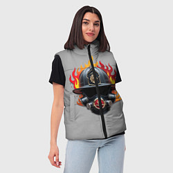 Женский жилет Пожарник, цвет: 3D-черный — фото 2