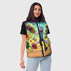 Женский жилет Рик Санчес убегает от монстров, цвет: 3D-красный — фото 2