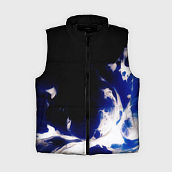 Женский жилет Синее пламя, цвет: 3D-черный