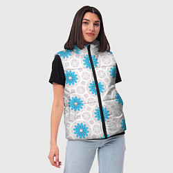 Женский жилет Цветочно-геометрический узор, цвет: 3D-черный — фото 2