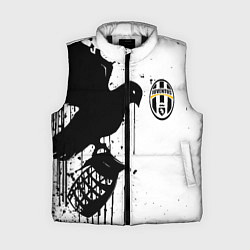 Женский жилет Ювентус черная птица краски, цвет: 3D-черный