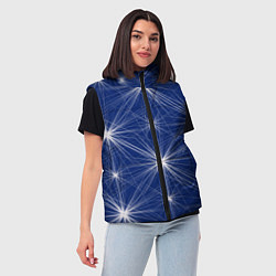 Женский жилет Звезды на синем фоне, цвет: 3D-черный — фото 2