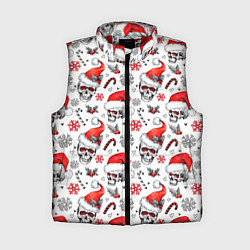 Женский жилет Новогодние черепа
