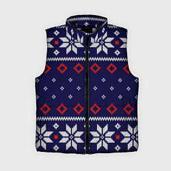 Женский жилет Вязаный новогодний узор