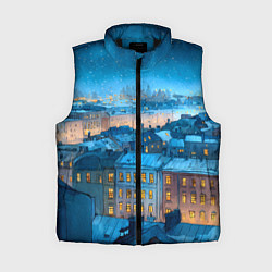Женский жилет Крыши зимнего Питера, цвет: 3D-черный