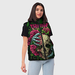 Женский жилет BFMV: Roses Skull, цвет: 3D-красный — фото 2