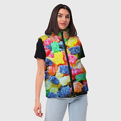 Женский жилет Мармеладные мишки, цвет: 3D-светло-серый — фото 2