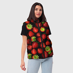 Женский жилет Клубничка, цвет: 3D-светло-серый — фото 2