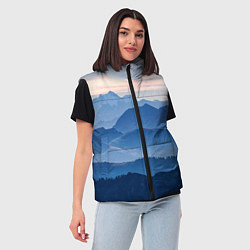 Женский жилет Горы, цвет: 3D-черный — фото 2