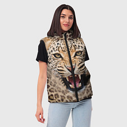 Женский жилет Взгляд леопарда, цвет: 3D-красный — фото 2