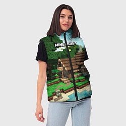 Женский жилет Minecraft House, цвет: 3D-красный — фото 2