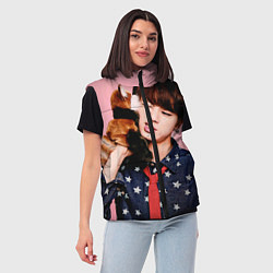 Женский жилет BTS: Love Me, цвет: 3D-красный — фото 2