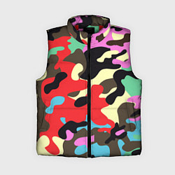Женский жилет Яркий камуфляж