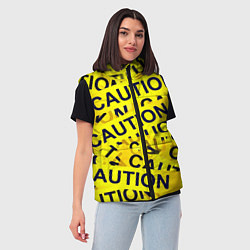 Женский жилет Caution, цвет: 3D-светло-серый — фото 2