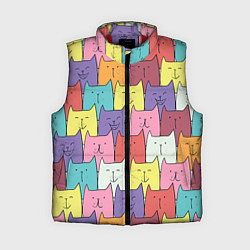 Женский жилет Котики, цвет: 3D-красный