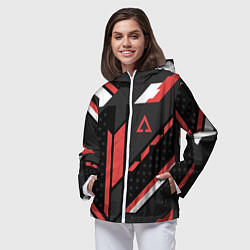 Ветровка с капюшоном женская CS:GO Cyrex Pattern, цвет: 3D-белый — фото 2