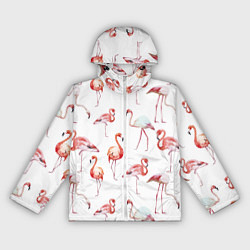 Ветровка с капюшоном женская Действия фламинго, цвет: 3D-белый