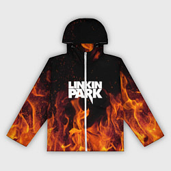 Ветровка с капюшоном женская Linkin Park: Hell Flame, цвет: 3D-белый