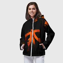 Ветровка с капюшоном женская Fnatic: Black collection, цвет: 3D-белый — фото 2