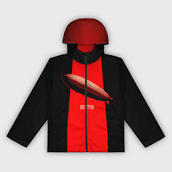 Ветровка с капюшоном женская Led Zeppelin: Red line, цвет: 3D-черный