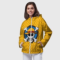 Ветровка с капюшоном женская One Pirate, цвет: 3D-белый — фото 2