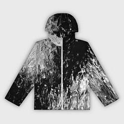 Ветровка с капюшоном женская GRAY&BLACK, цвет: 3D-белый