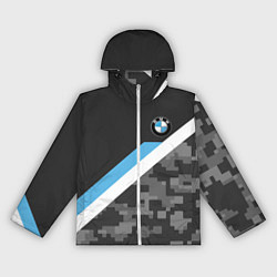 Ветровка с капюшоном женская BMW: Pixel Military, цвет: 3D-белый