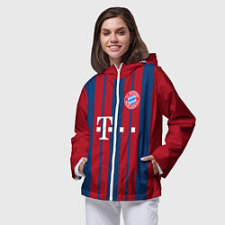 Ветровка с капюшоном женская Bayern FC: Original 2018, цвет: 3D-белый — фото 2