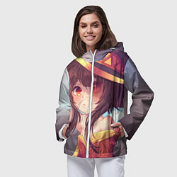 Ветровка с капюшоном женская KonoSuba, цвет: 3D-белый — фото 2