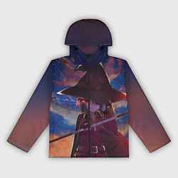 Ветровка с капюшоном женская KonoSuba, цвет: 3D-черный