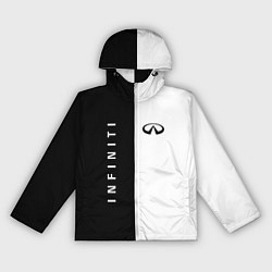 Ветровка с капюшоном женская Infiniti: Black & White, цвет: 3D-белый