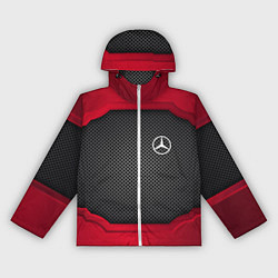 Ветровка с капюшоном женская Mercedes Benz: Metal Sport, цвет: 3D-белый