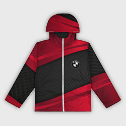 Ветровка с капюшоном женская BMW Sport, цвет: 3D-белый