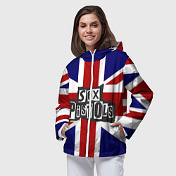 Ветровка с капюшоном женская Sex Pistols UK, цвет: 3D-белый — фото 2