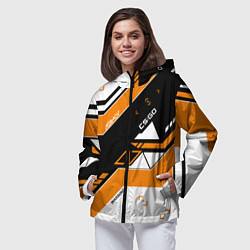 Ветровка с капюшоном женская CS:GO Asiimov Inverted, цвет: 3D-черный — фото 2