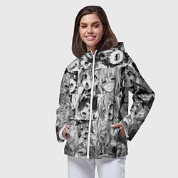 Ветровка с капюшоном женская Ahegao Babes, цвет: 3D-белый — фото 2