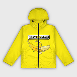 Ветровка с капюшоном женская Brazzers: Yellow Banana, цвет: 3D-черный