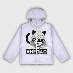 Ветровка с капюшоном женская Ahegao Waifu, цвет: 3D-белый