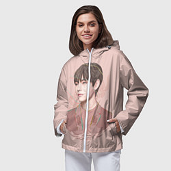 Ветровка с капюшоном женская Kim Taehyung, цвет: 3D-белый — фото 2