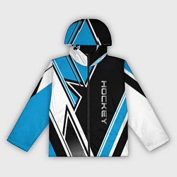 Ветровка с капюшоном женская Hockey black blue white, цвет: 3D-черный