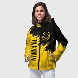 Ветровка с капюшоном женская NIRVANA, цвет: 3D-черный — фото 2