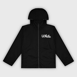 Ветровка с капюшоном женская Белыйwhite, цвет: 3D-черный