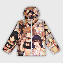 Ветровка с капюшоном женская Ahegao, цвет: 3D-белый
