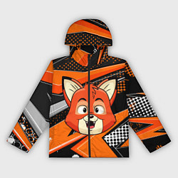 Ветровка с капюшоном женская Рыжая лисичка, цвет: 3D-черный